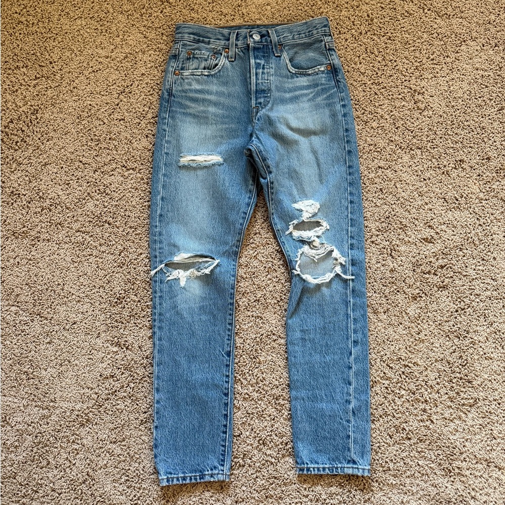 Levi’s Distressed Blue Jeans